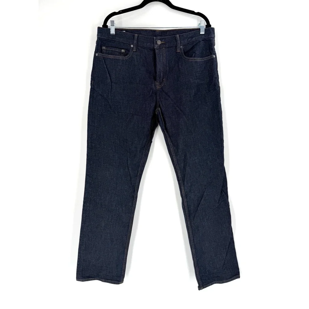 NWT‎ Banana Republic Slim Rinse Denim Mens 35x32 Dark Wash Preppy Minimalist
